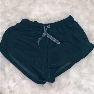 forest green lulu shorts